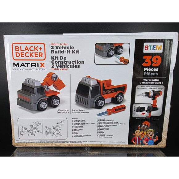 Black & Decker 39-Pcs STEM 2-Vehicle Build-It Kit, Educational Toy - Picture 4 of 8